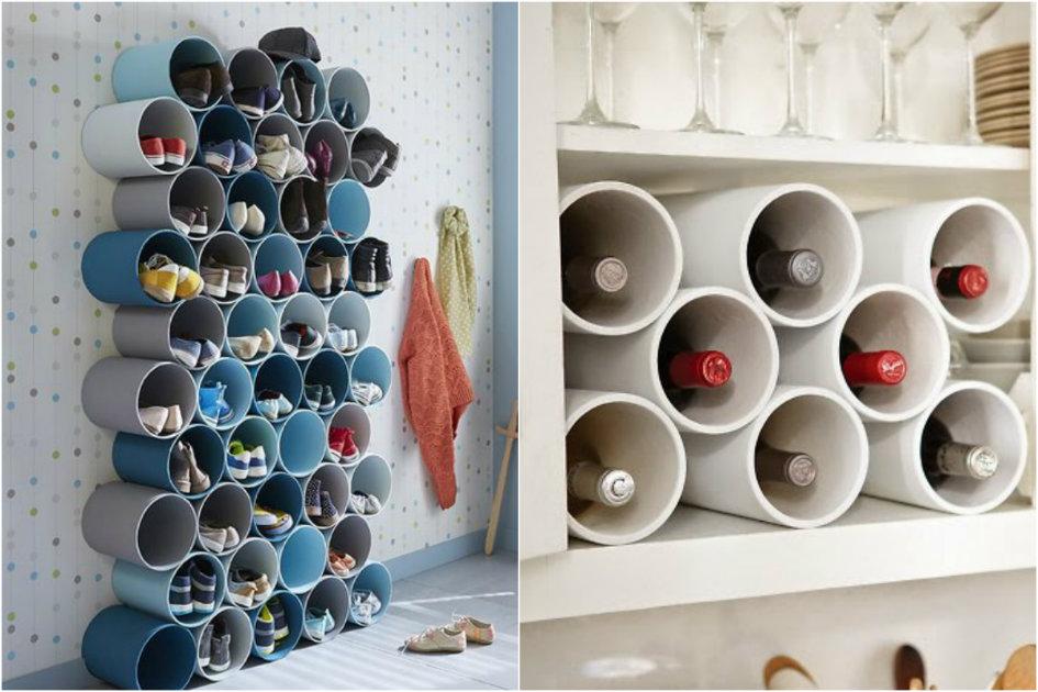 organização de garagem com pvc