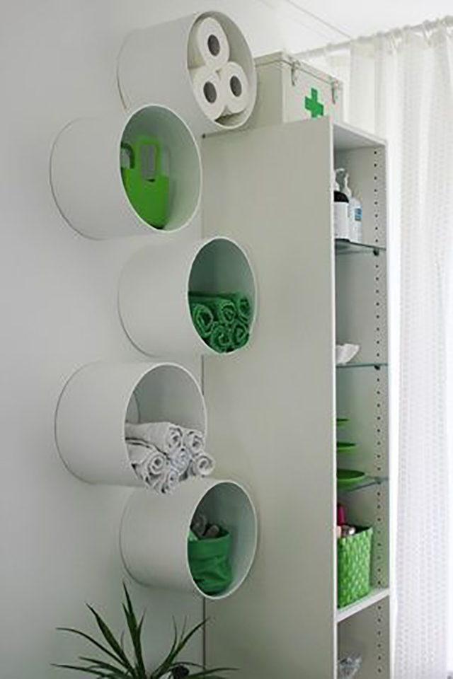 diy com cano de pvc para organização