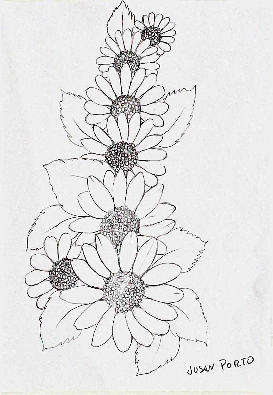 riscos para pintura em tecido flores