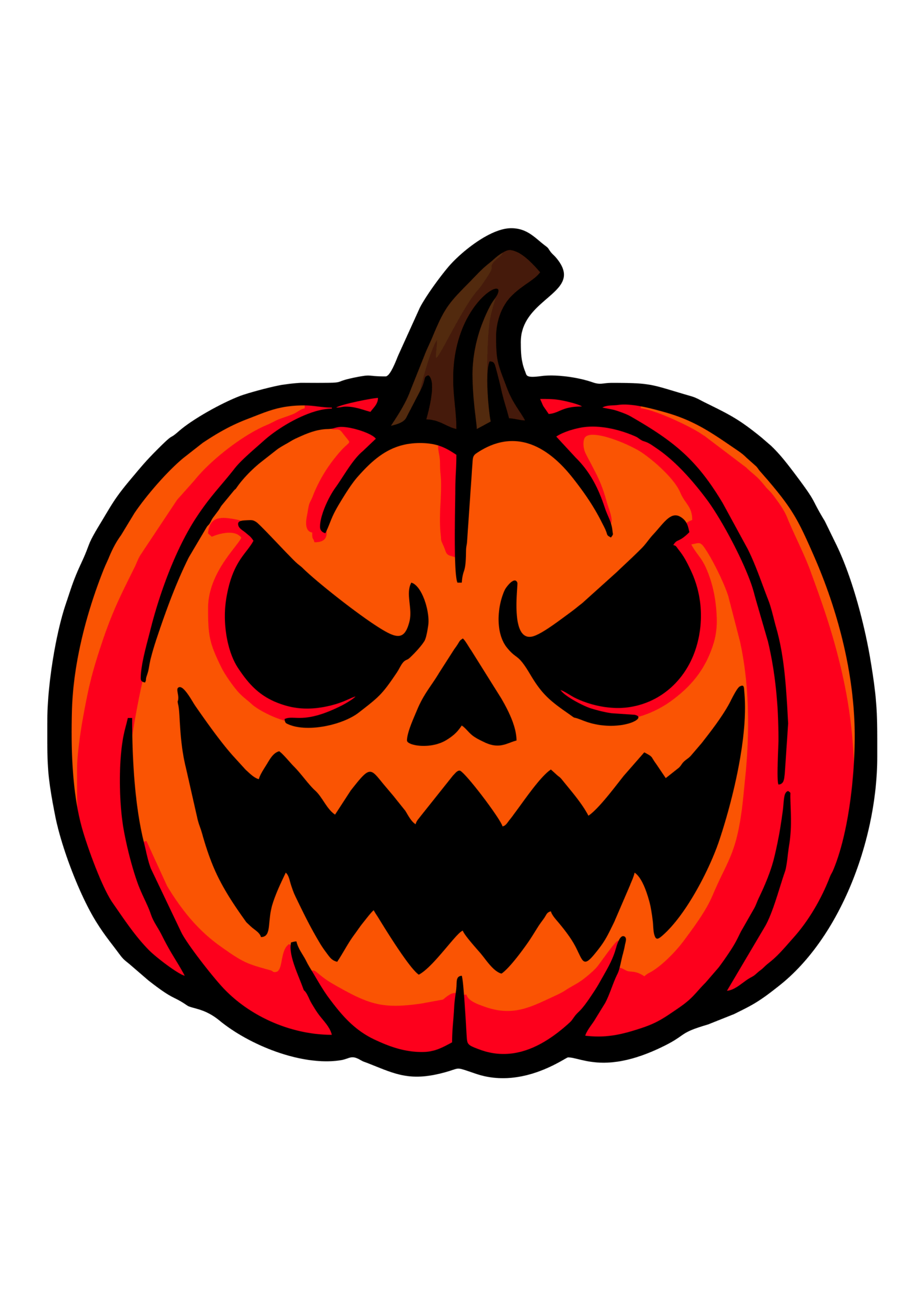 abóbora de halloween para imprimir grátis