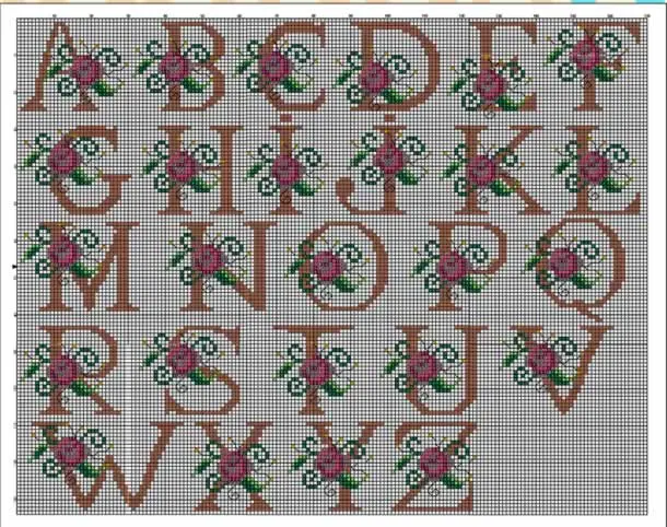 ideias de alfabetos em ponto cruz para toalhinhas de bebê