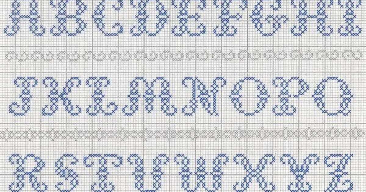 alfabeto em ponto cruz para toalhinha de boca