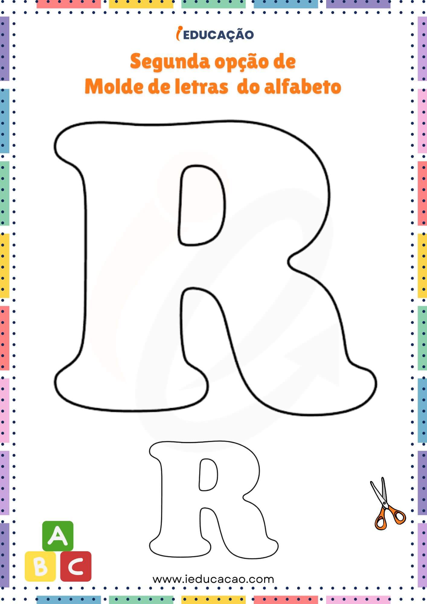 letras do alfabeto para recortar em papel