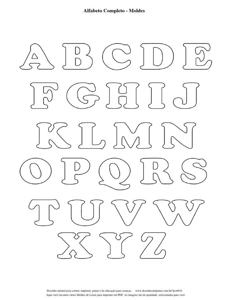 moldes de letras para artesanato em EVA