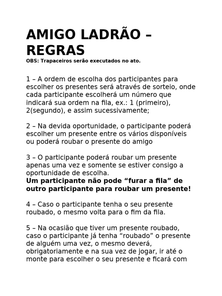 rouba presentes ideias