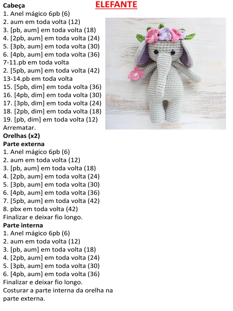 amigurumis receitas grátis em português