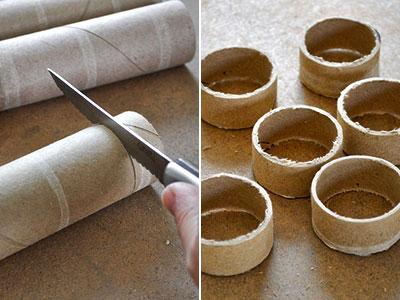 como fazer anel de guardanapo com rolo de papel higienico