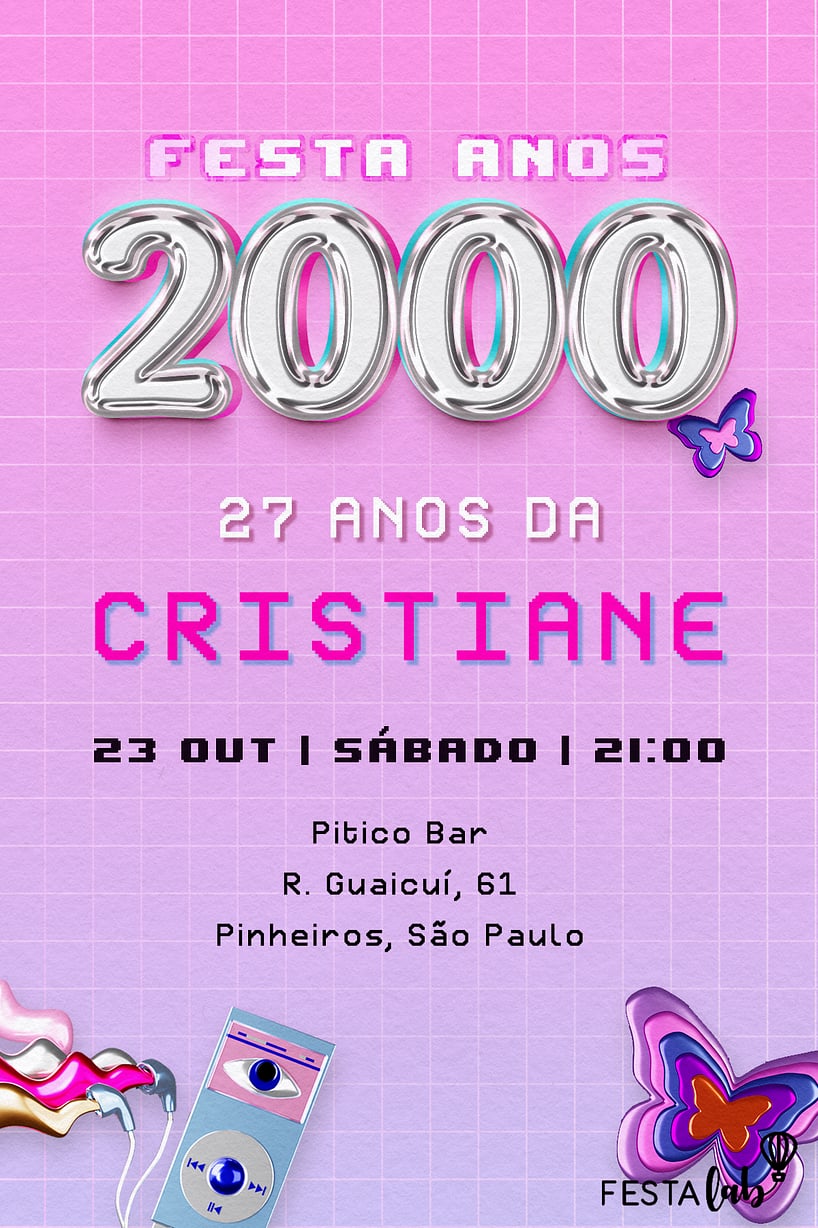 ideias criativas festa anos 2000