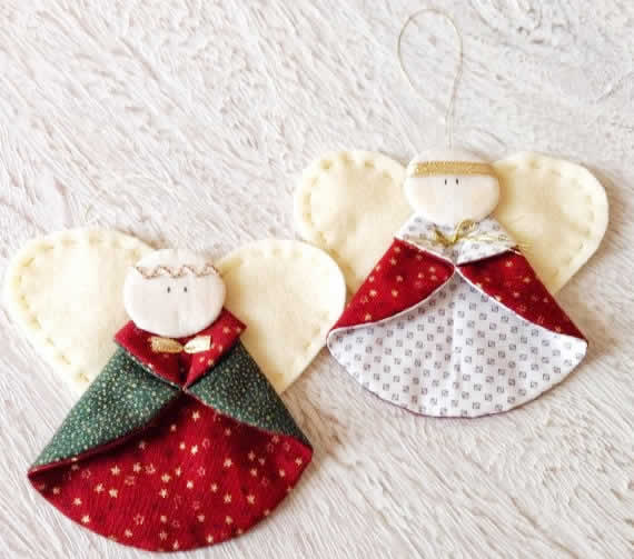 Molde de anjo de natal com molde de asas estilizadas