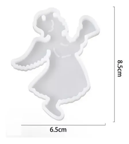 Molde de anjo de natal para biscuit
