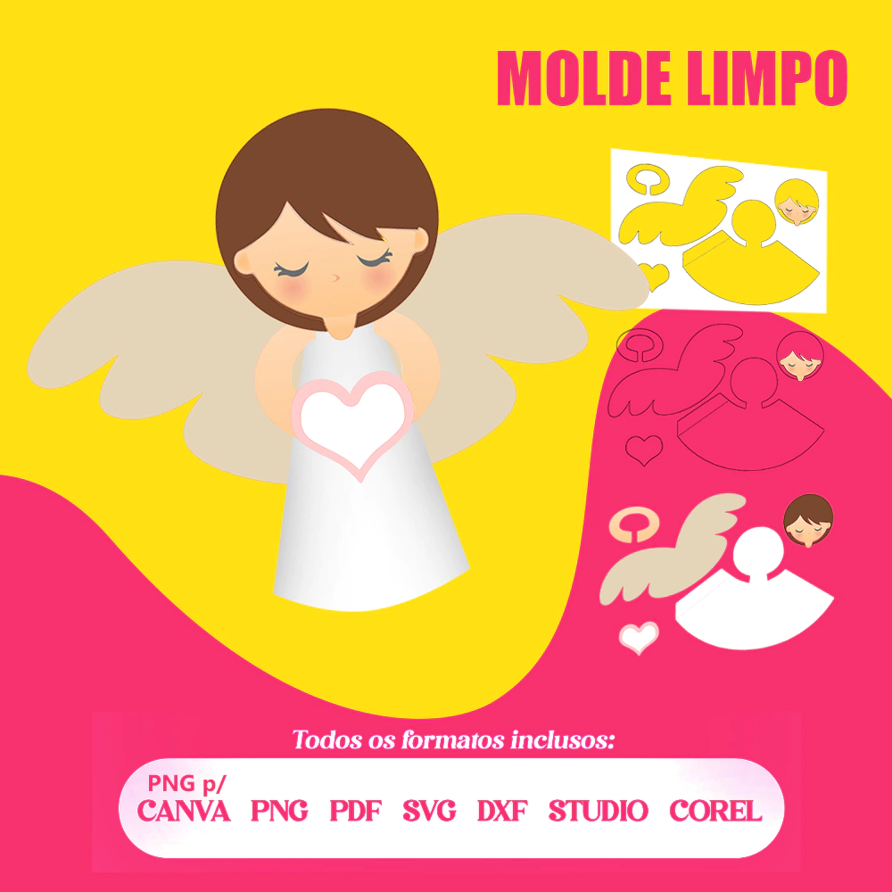 molde anjo batizado