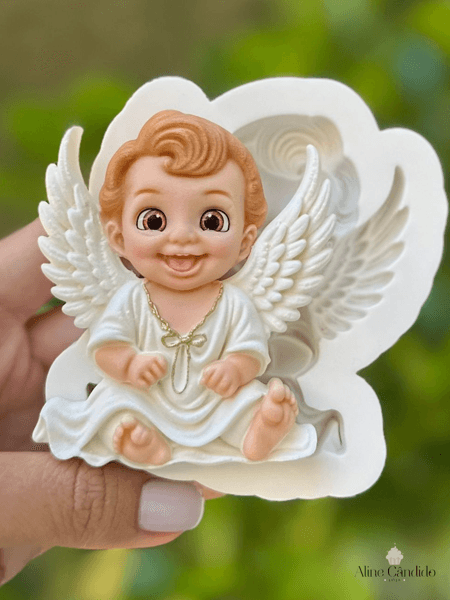 molde anjo para vela