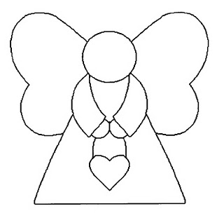 molde anjo natalino feltro