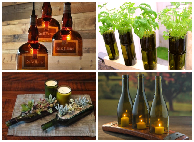 10 ideias criativas arranjos garrafas decoração casa