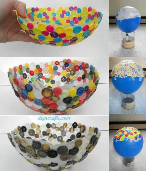 ideias de arte com botões para iniciantes