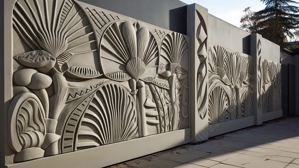 Arte em concreto com molde caseiro