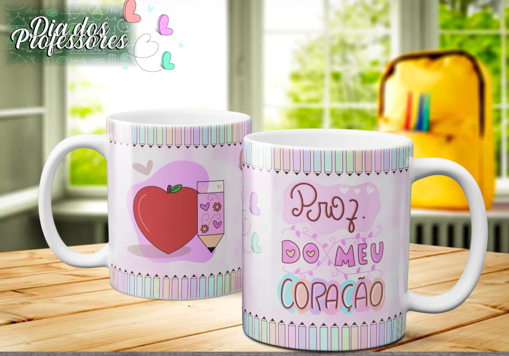 artes para caneca personalizada professor