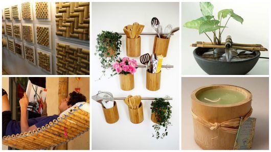artesanato com bambu moderno