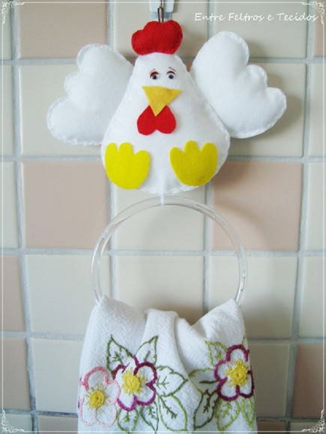 artesanato com feltro para cozinha com moldes