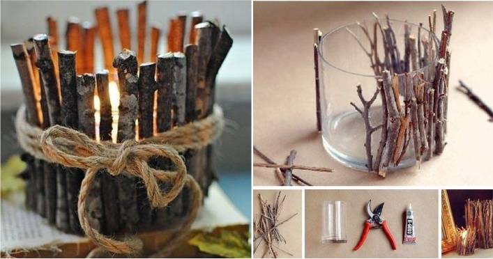 artesanato com galhos secos