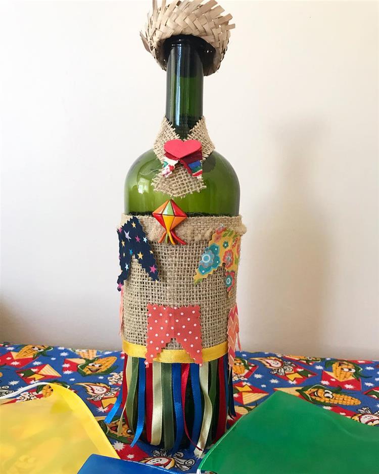 artesanato com garrafão de vinho