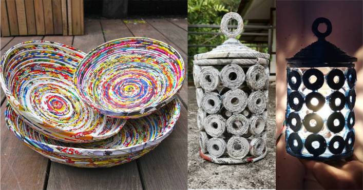 Outras ideias criativas para reutilizar jornal na decoração