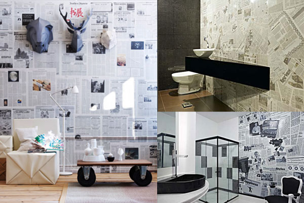 Inspirações de painéis e mandalas com jornal