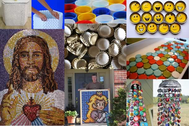 artesanato com tampinha