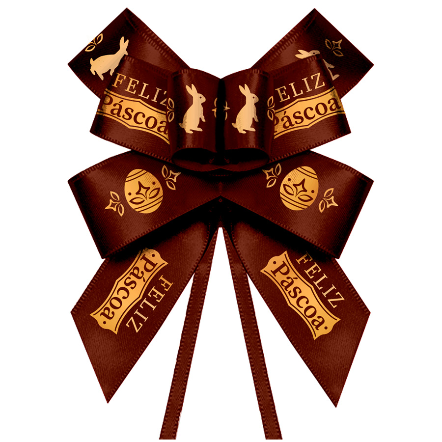 artesanato de páscoa com fita de cetim