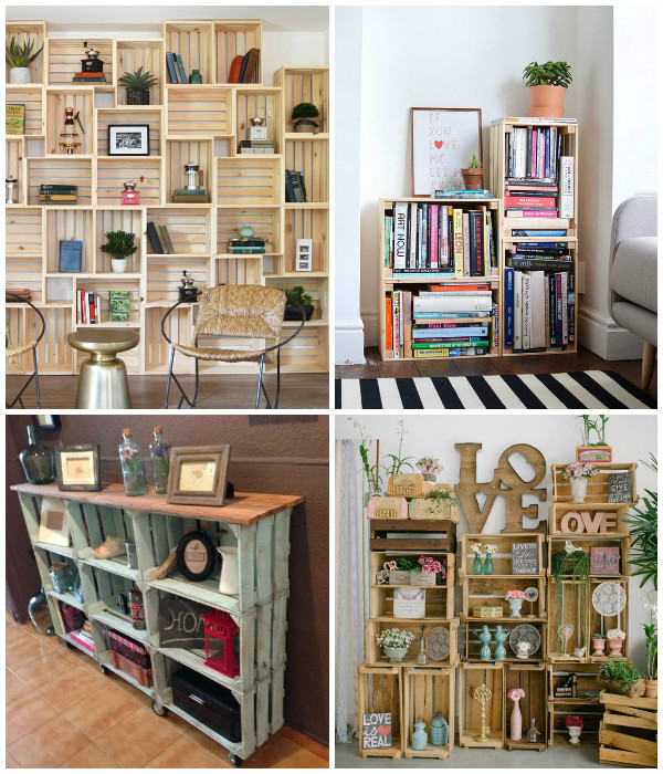 artesanato em caixote de feira