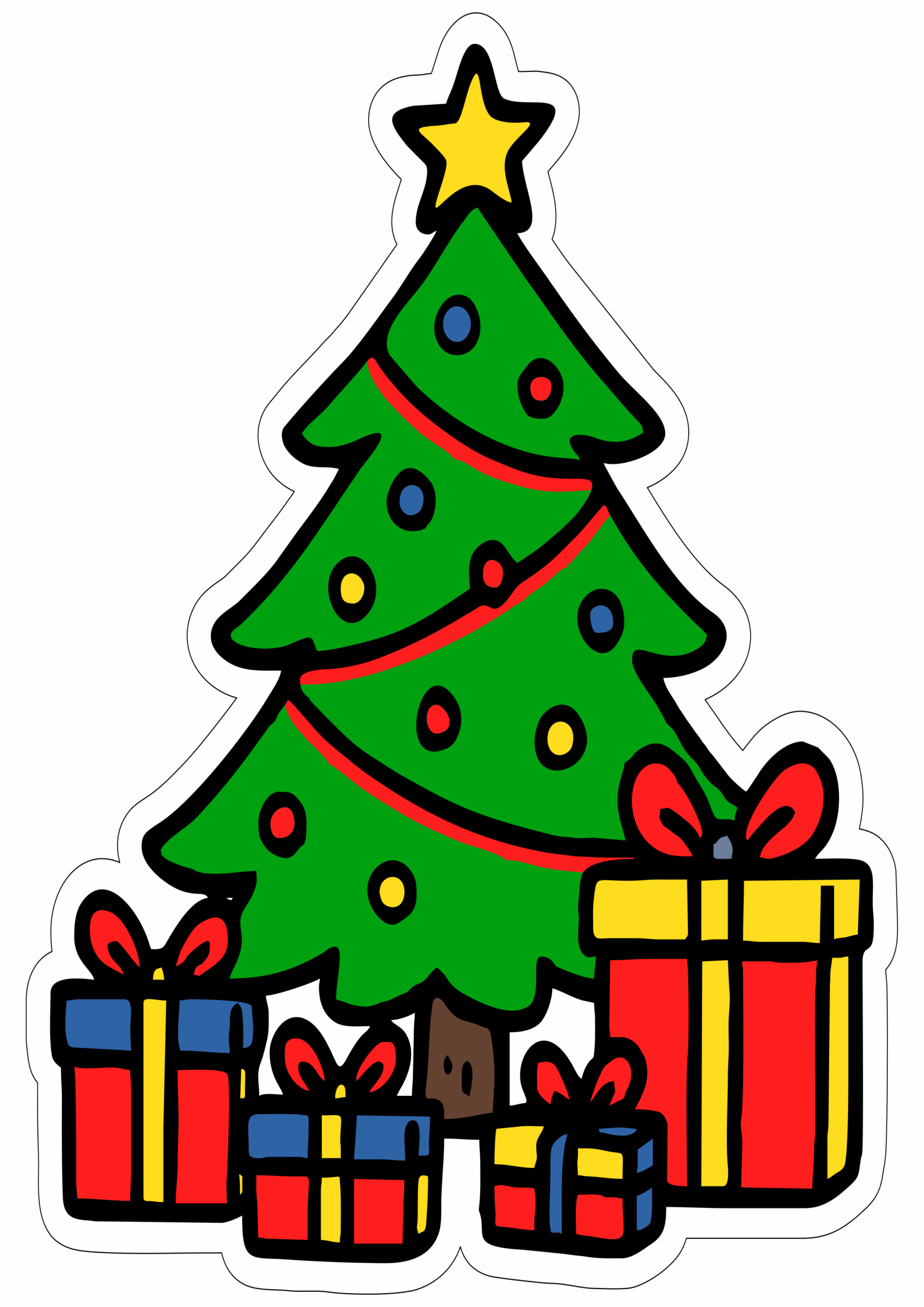 árvore de natal desenho para pintar