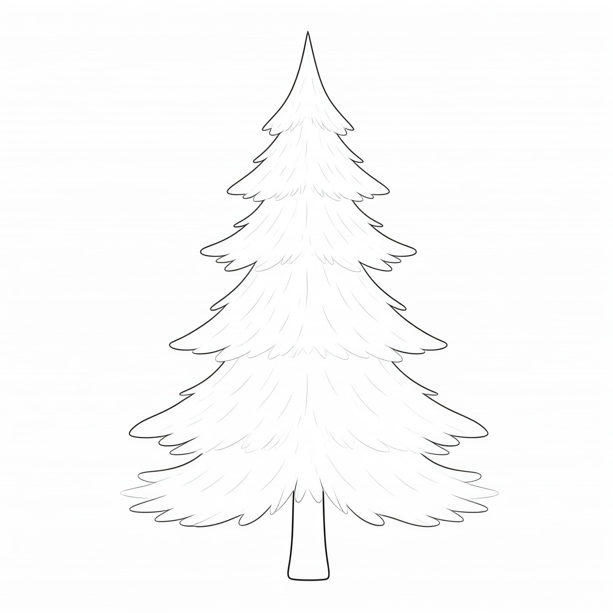 árvore de natal com enfeites para desenhar
