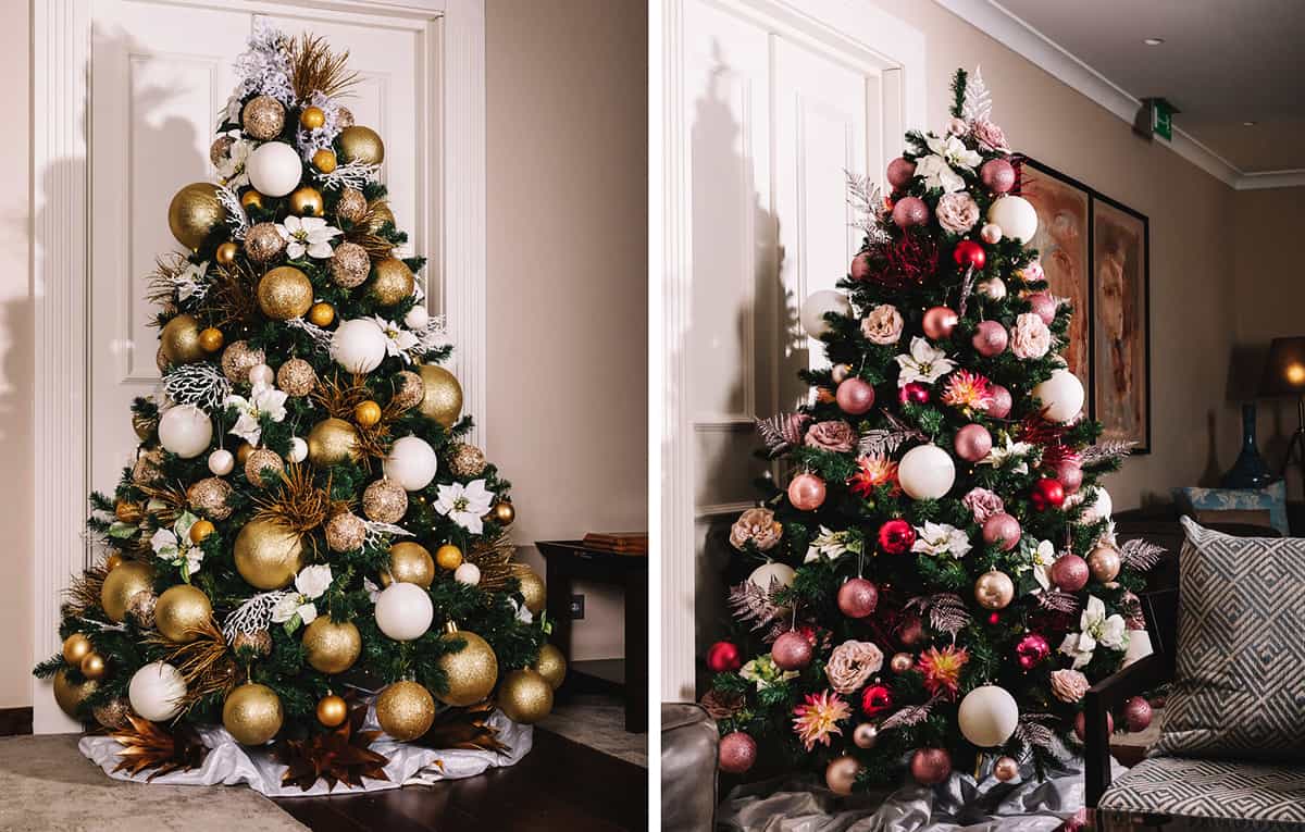 árvore de natal elegante vs árvore de natal tradicional