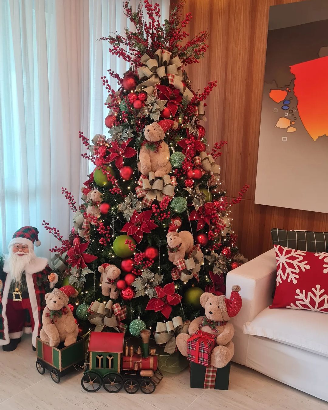 árvore de natal elegante com galhos secos