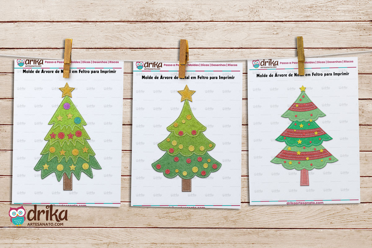 Árvore de Natal em Feltro e EVA: Passo a Passo com Moldes Grátis para Iniciantes