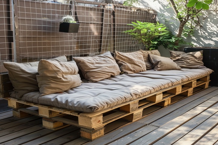 como evitar assento sofa pallet afundar