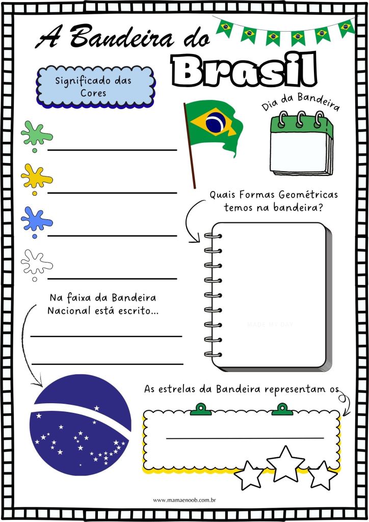 atividades lúdicas bandeira do brasil imprimir