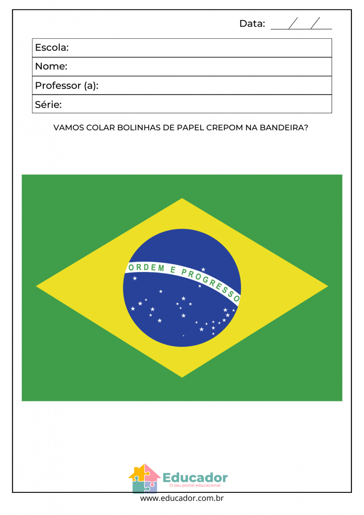 atividades lúdicas bandeira do brasil imprimir
