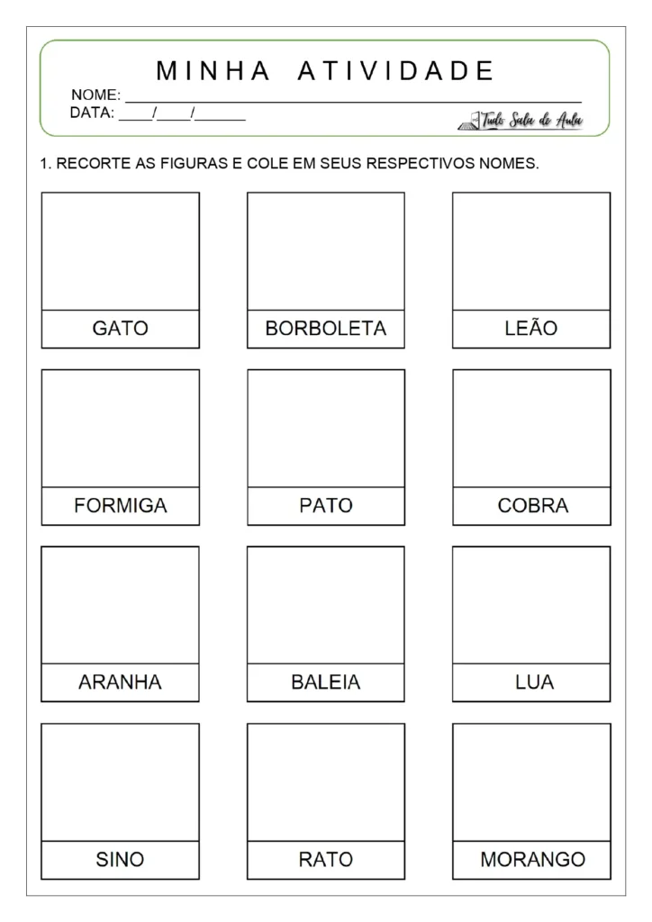ideias de recorte e colagem para 4 ano