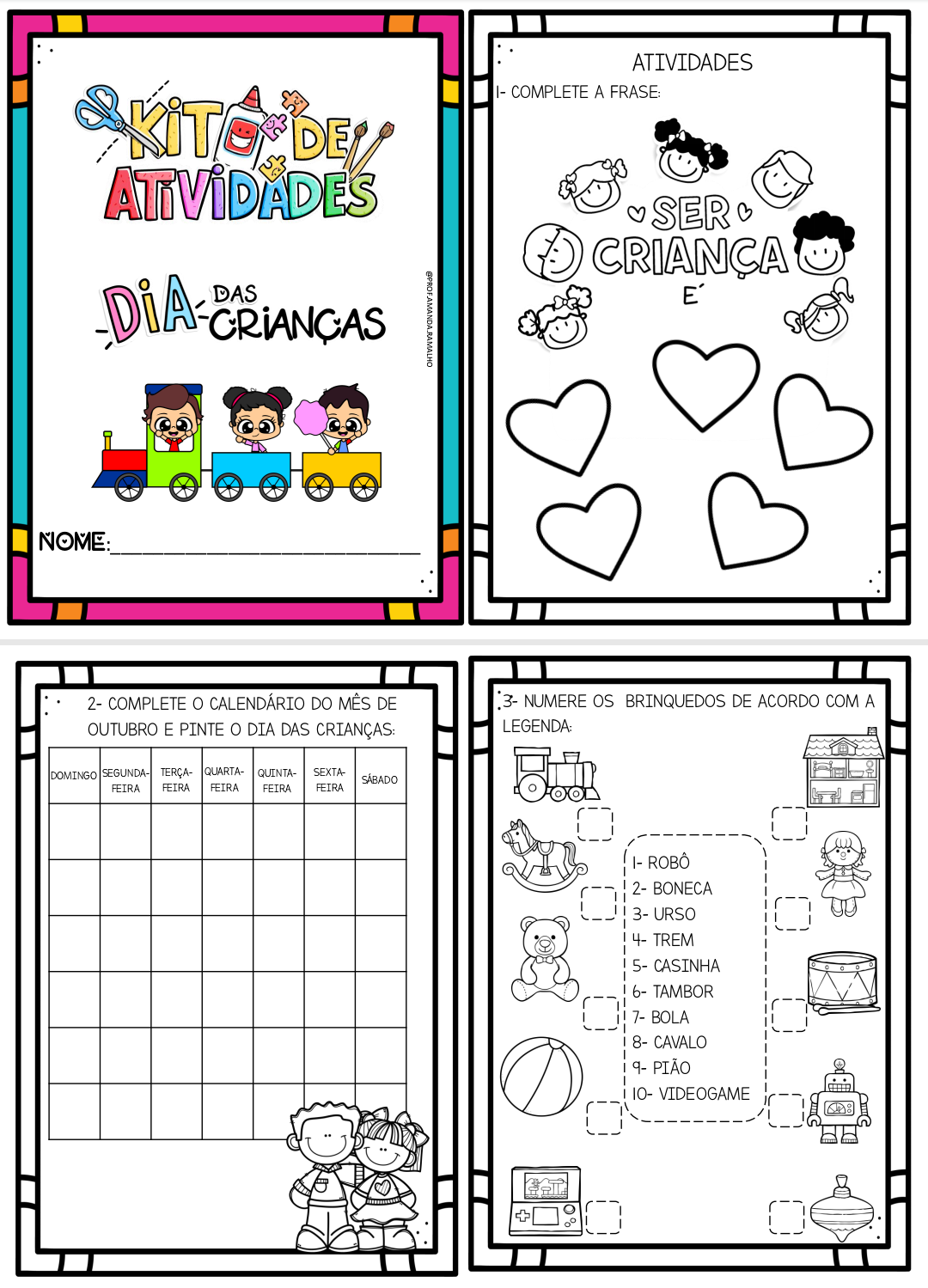 atividades do dia das crianças