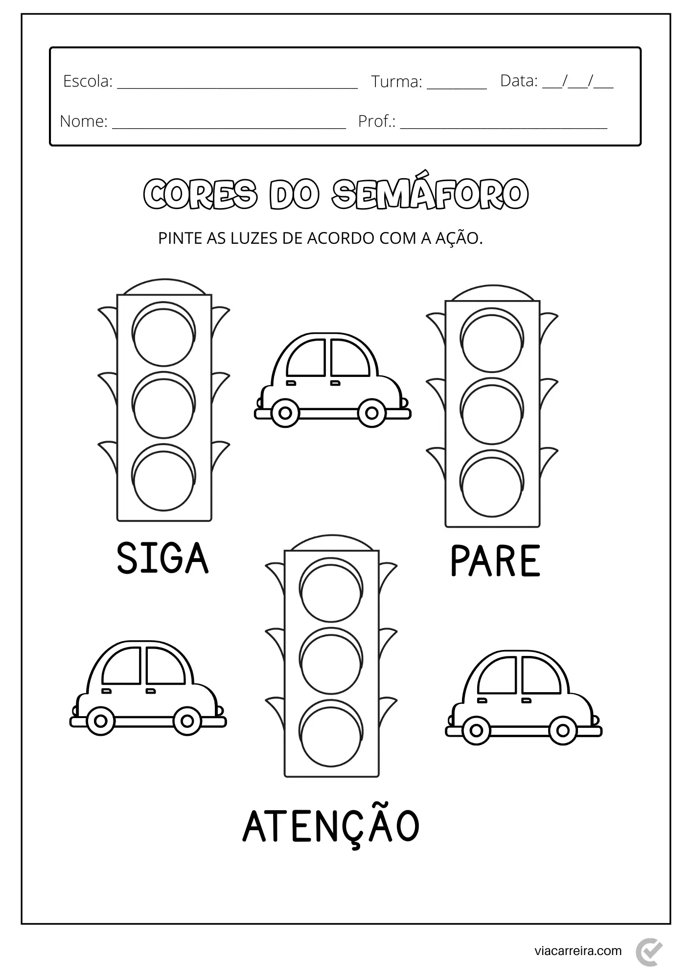 atividades sobre o trânsito para imprimir 3 ano