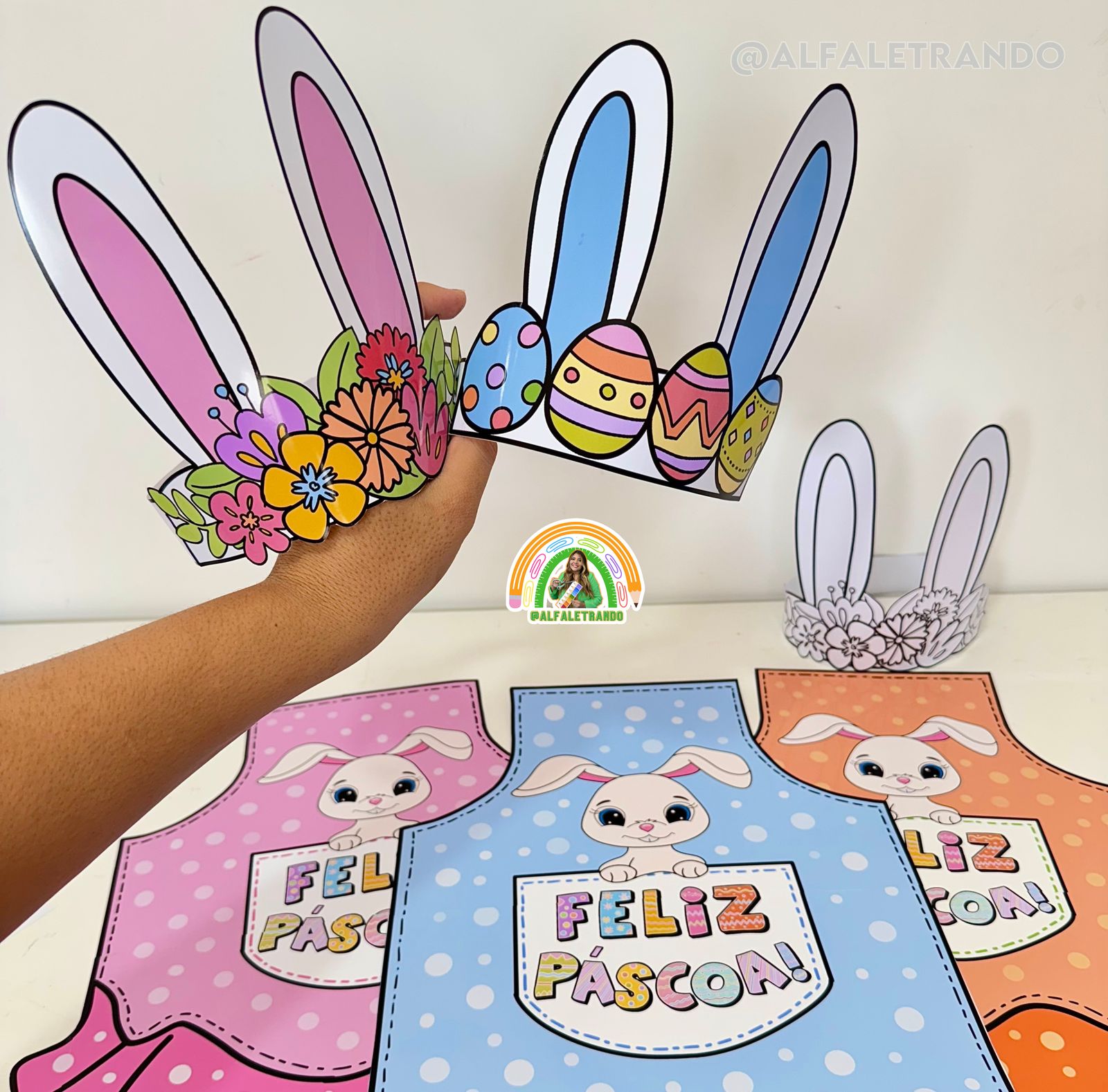 avental de páscoa decorado