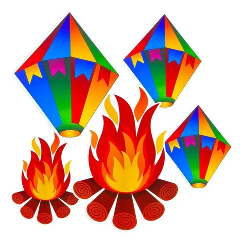 balão de festa junina desenho