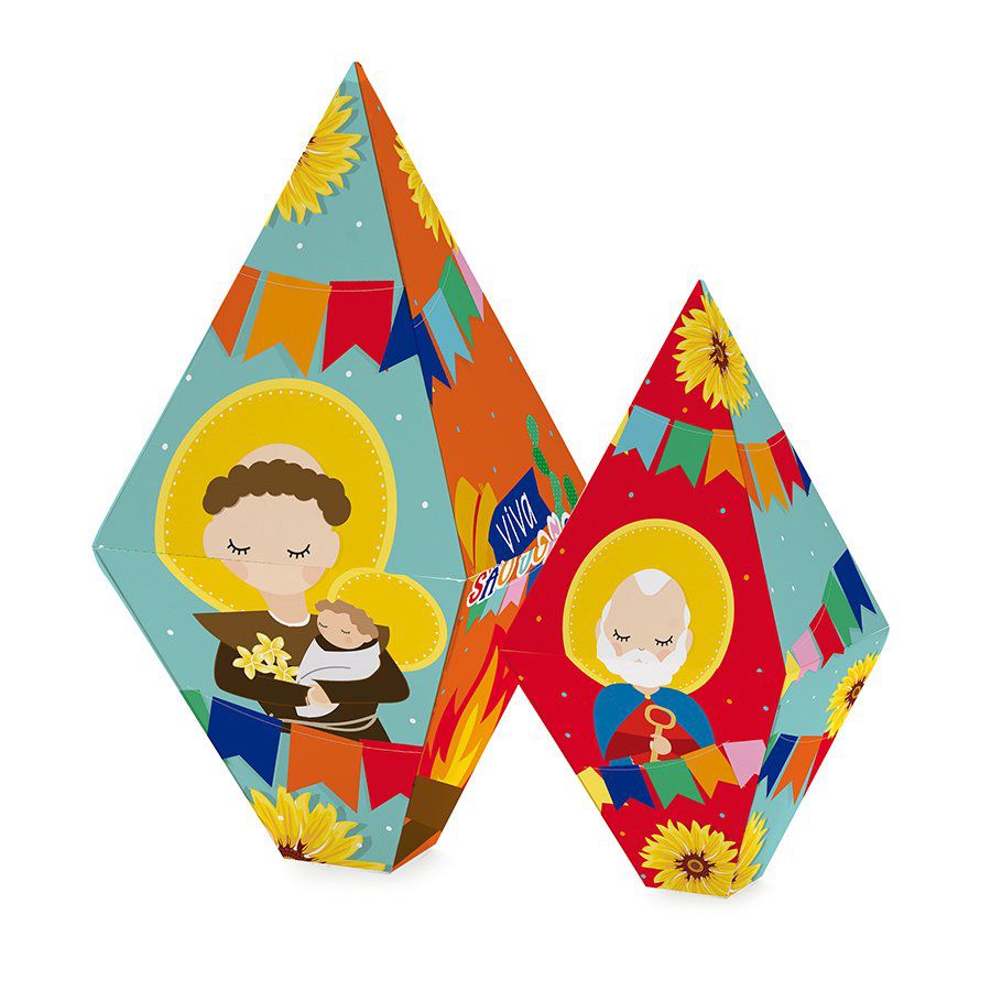 molde de balão junino vs balão 3d para imprimir