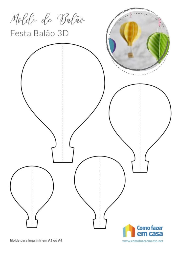desenho de balão para colorir