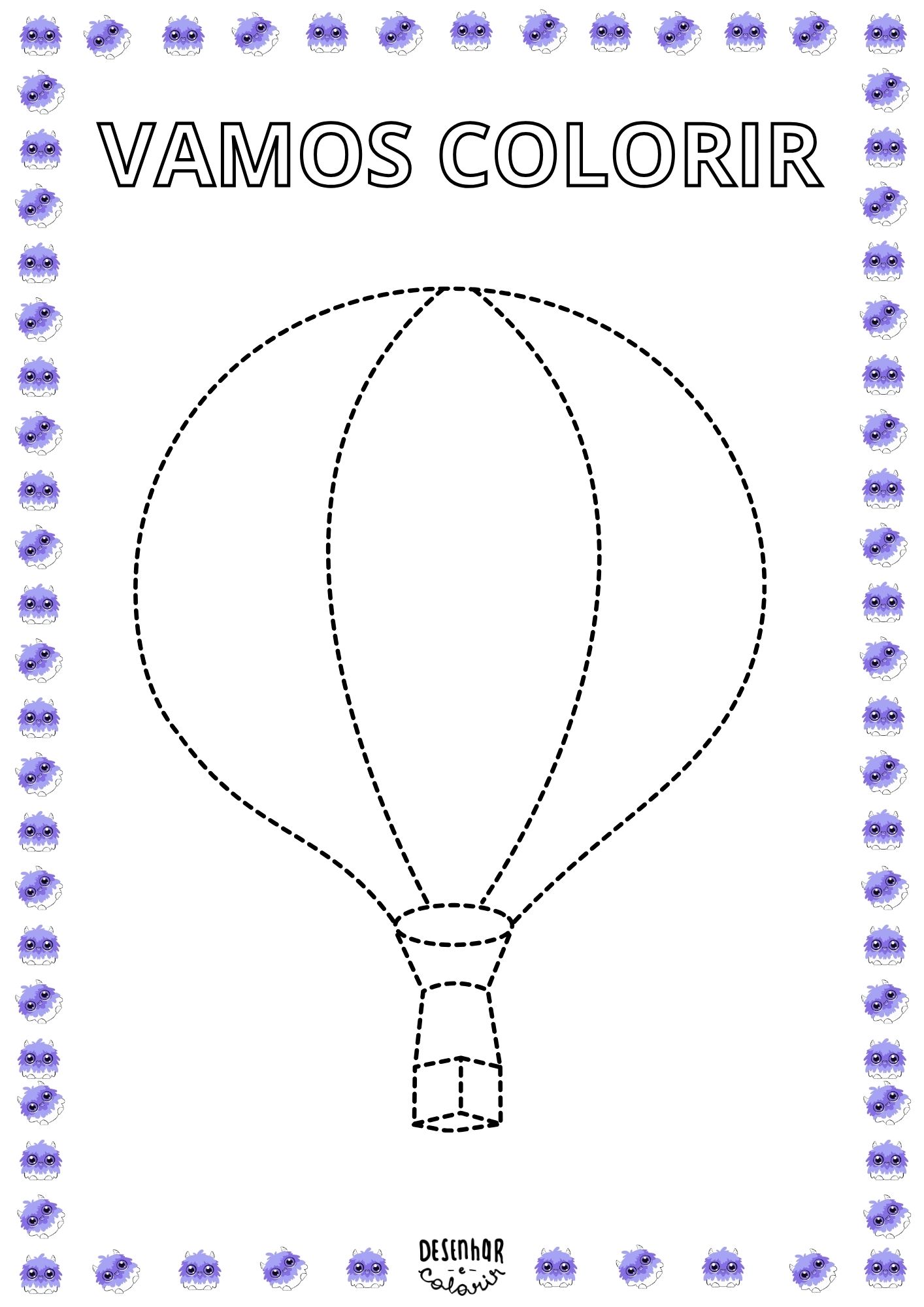desenho de balão para colorir