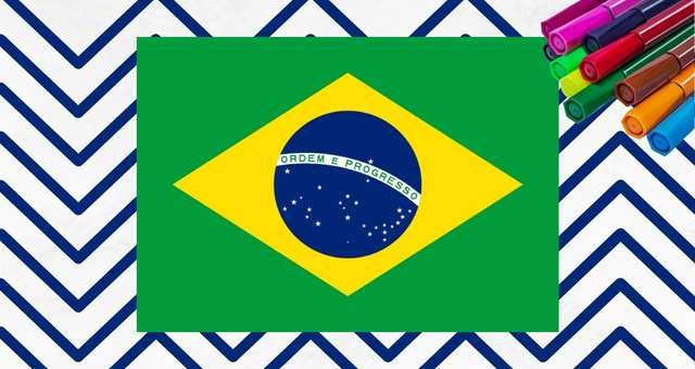 bandeira do brasil para atividades infantis
