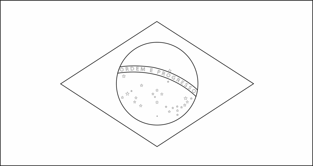 bandeira do brasil para colorir