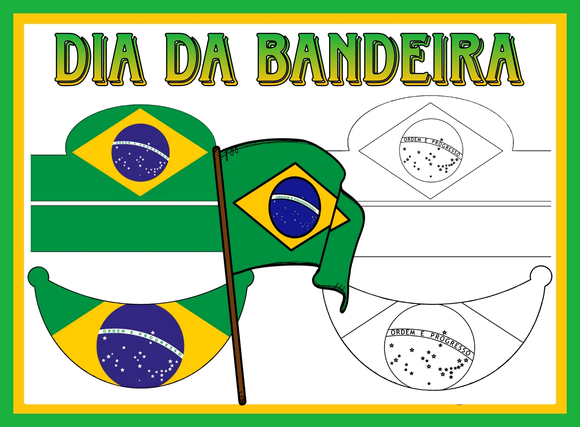 desenho da bandeira do brasil para imprimir