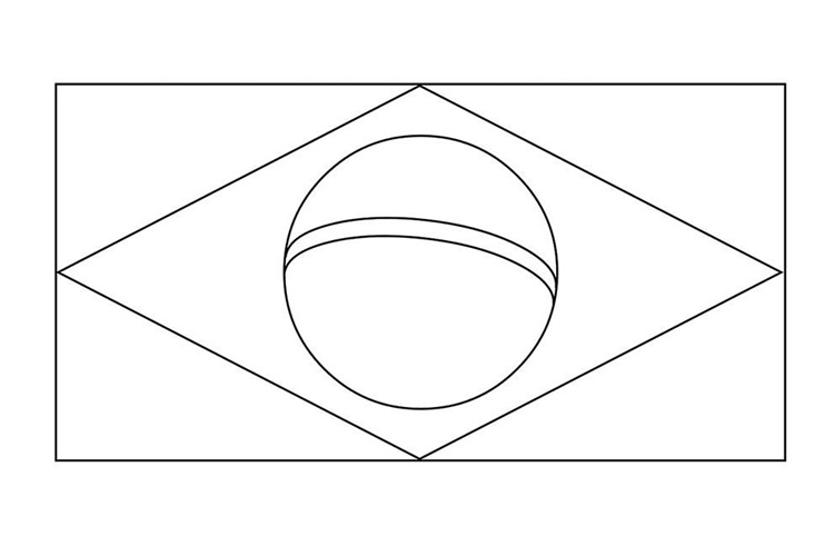 bandeira do Brasil para colorir com personagens